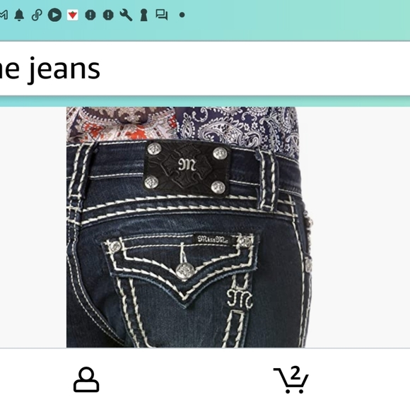 Miss Me Rhinestone Dark Wash Bootcut Jeans - Picture 5 of 16